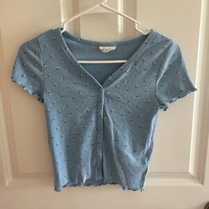 Gap Teen Button Down Baby Tee